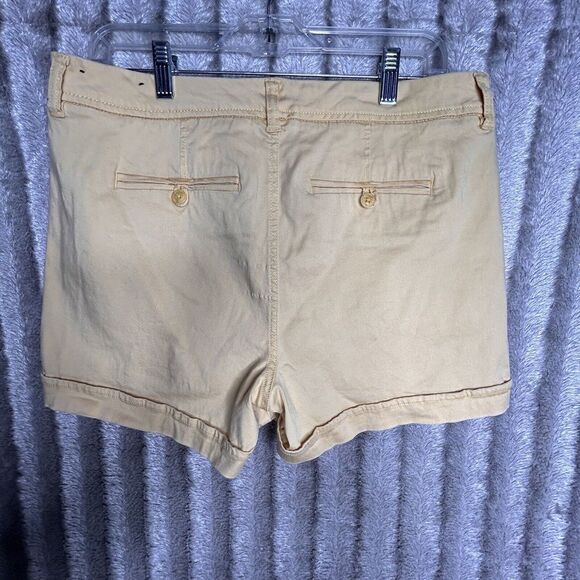 Liverpool Chino Shorts Mid Rise Women's Size 12 Yellow - Picture 2 of 6